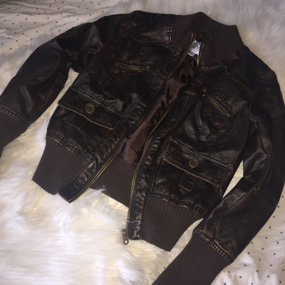Faux leather jacket